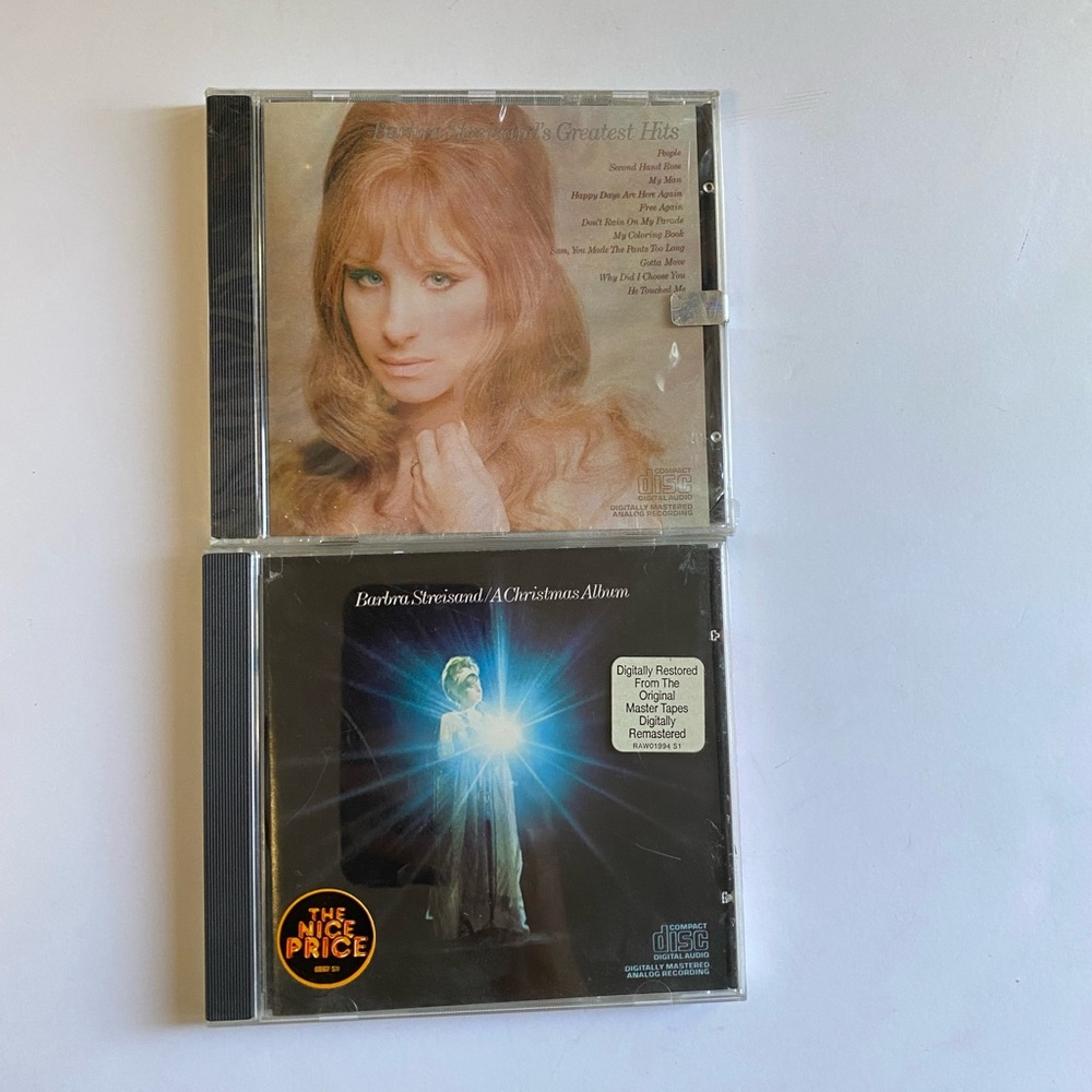 2 Barbara Streisand CDs Greatest Hits & A Christmas Album
